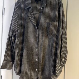 Striped Blue and White Women's Shirt